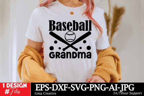 Baseball Grandma SVG: Graphics for T-Shirt Designs