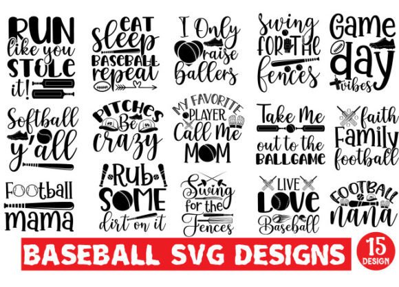 Baseball SVG Bundle: Graphics for T-Shirt Designs