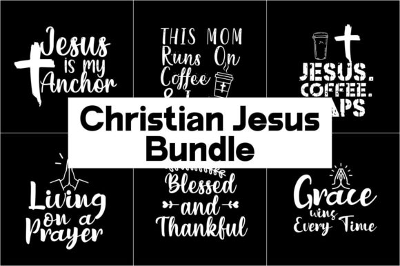 Christian Jesus Design Bundle: Graphics for T-Shirt Designs
