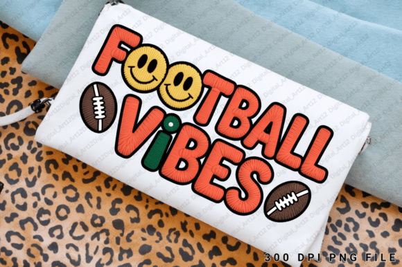 Football Vibes Sublimation PNG: Graphics for T-Shirt Designs