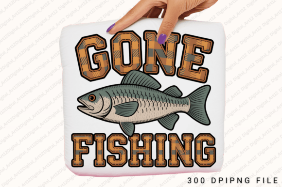 Gone Fishing Graphics for T-Shirt Designs & Branding