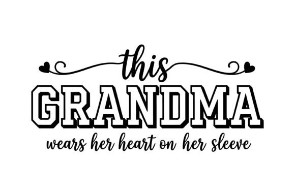 Grandma Heart Graphics for T-Shirt Designs