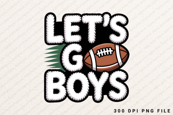 Let's Go Boys Football Graphics for T-Shirt Designs