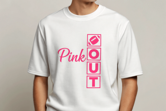 Pink Out Football PNG: Graphics for T-Shirt Designs