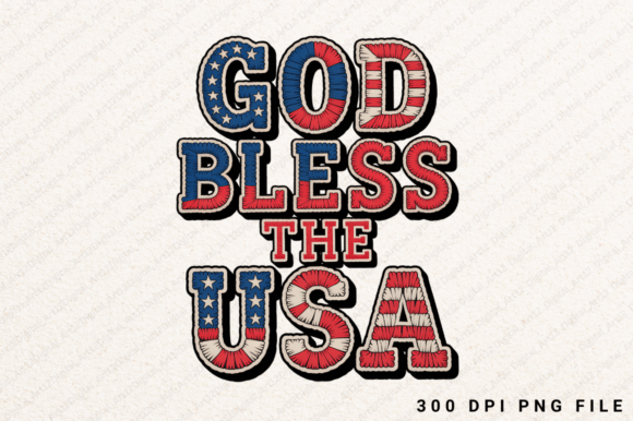 Review: God Bless the USA Sublimation PNG for Embroidery