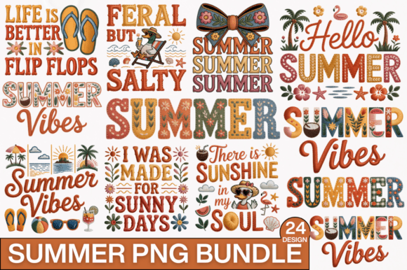Summer Sublimation Bundle: Fresh Graphics for T-Shirt Designs